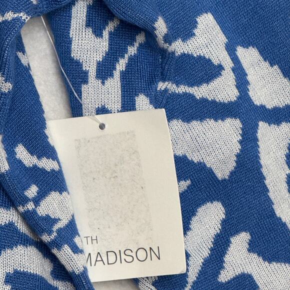 89th + Madison Abstract Open Cardigan Sweater Size 2X Star Sapphire Combo New - Picture 8 of 11